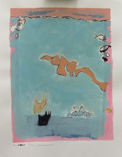 poissons extraordinaires II - 65 x 50 - gouache